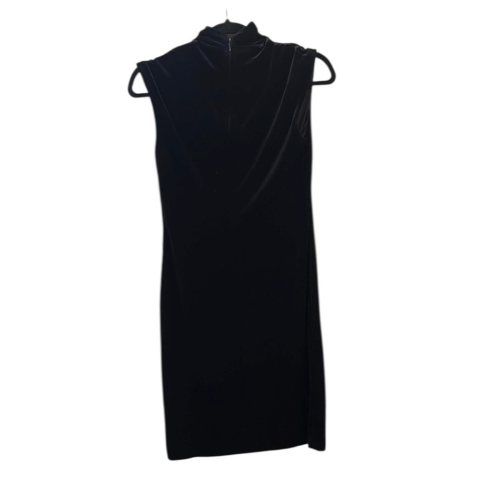 Calvin Klein Black Velvet Midi Dress XS - Picture 2 of 7